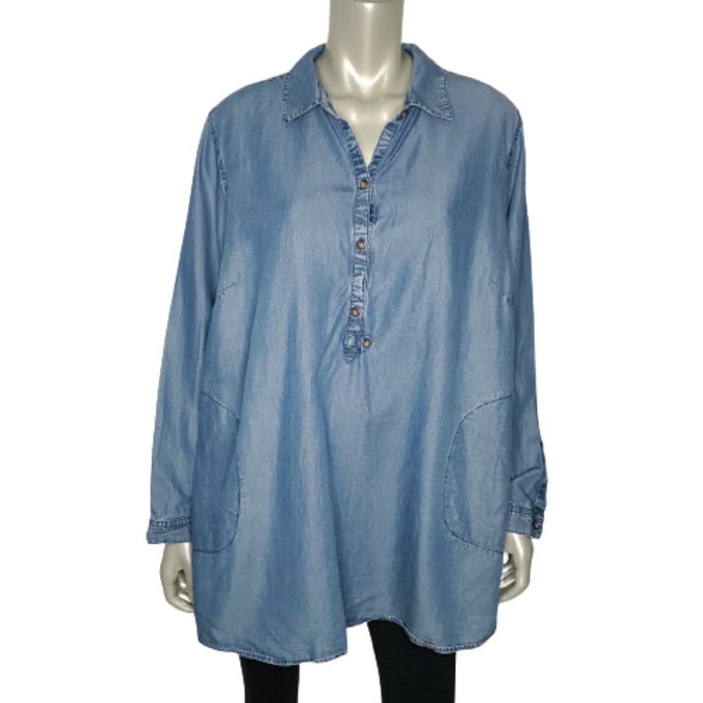 J. Jill Denim Womens Top Plus Size 2X